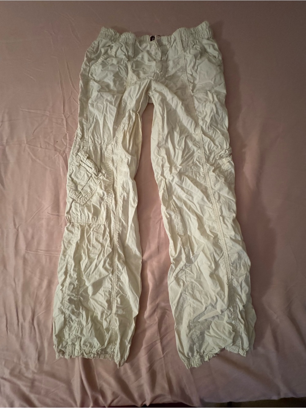 BDG Cream Y2K Cargo Pants